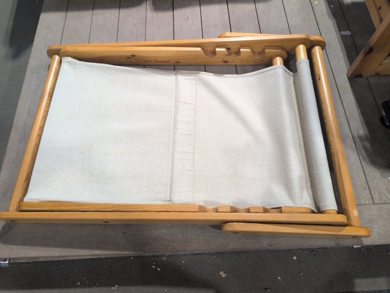 Wooden Sling Beach Chair with Adjustable Recline