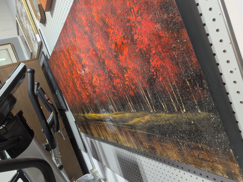 Autumn Forest Painting with 3D Aspects