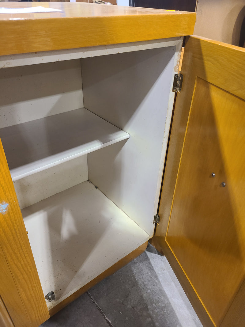 Mid-Century Modern Inspired 3-Door Light Oak Sideboard