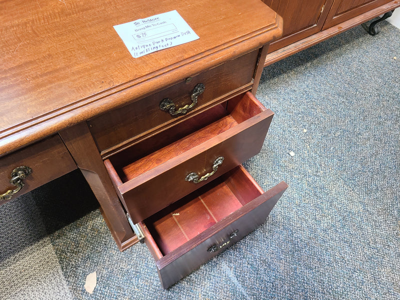Vintage Style Double-Pedestal Executive Desk