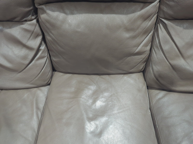 Brown Leather 3-seater Power Recliner Sofa