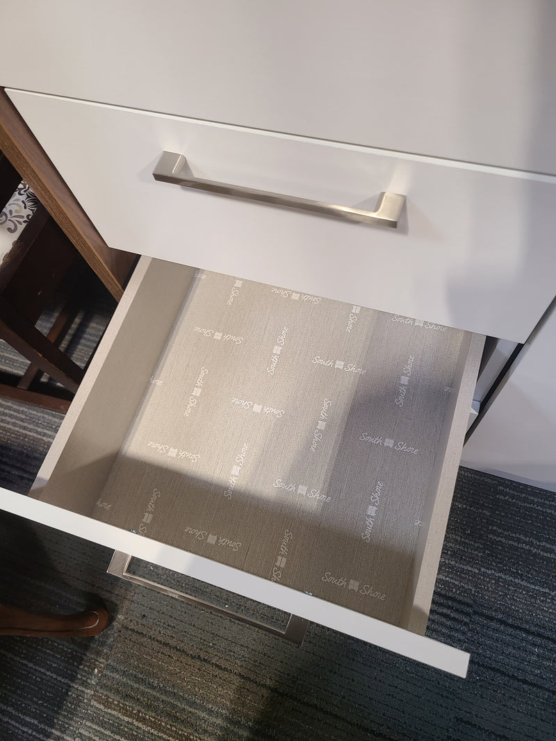 South Shore Two-Tone Kitchen Island with 4 Drawers & 2 Doors