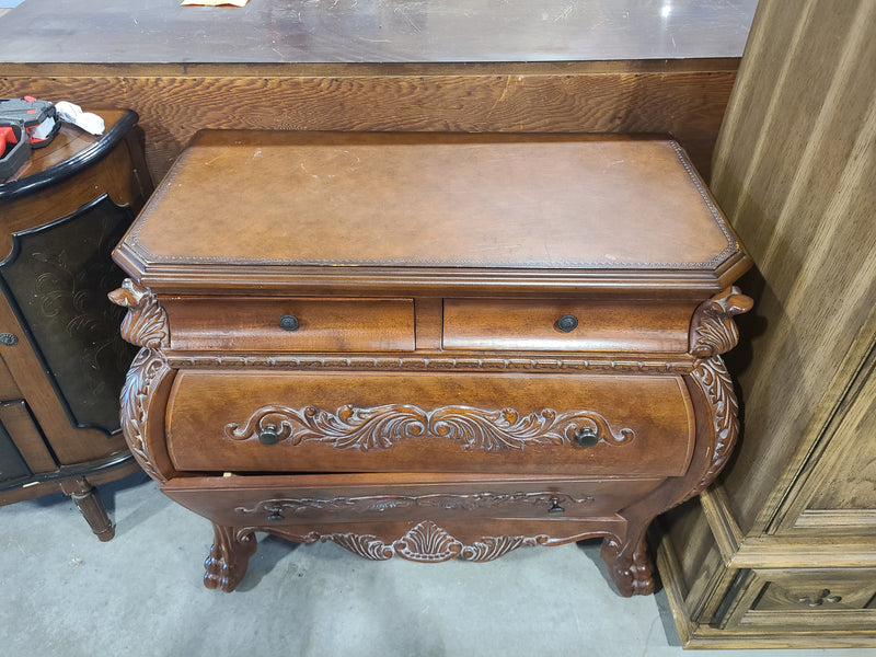 Ornate French Provincial Bombe Chest / Accent