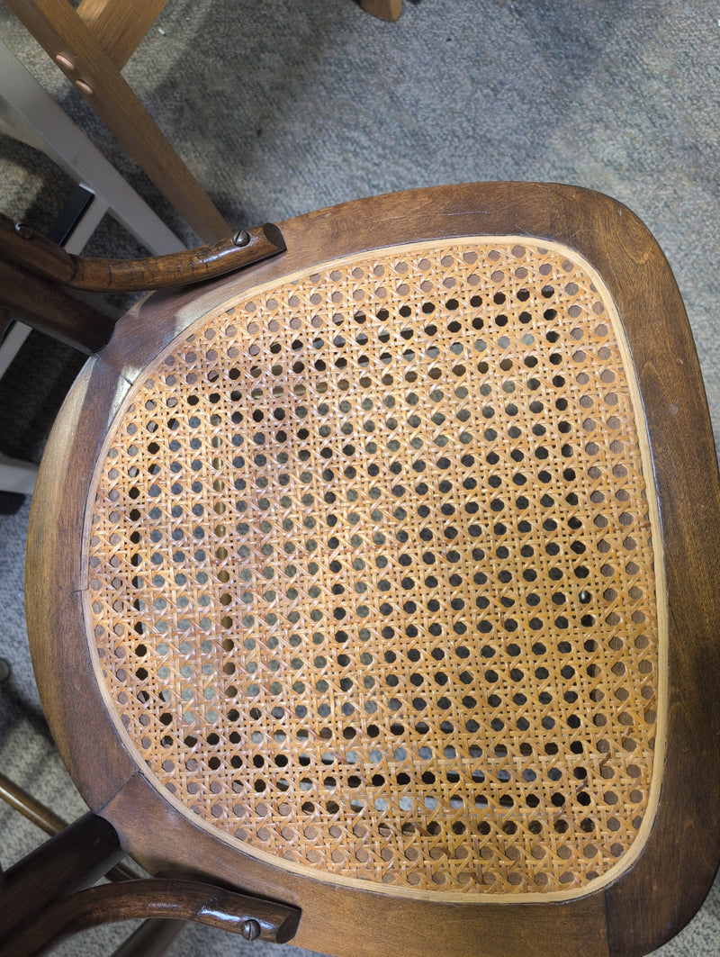 Spindle Back Chair with Cane Seat and Carvings
