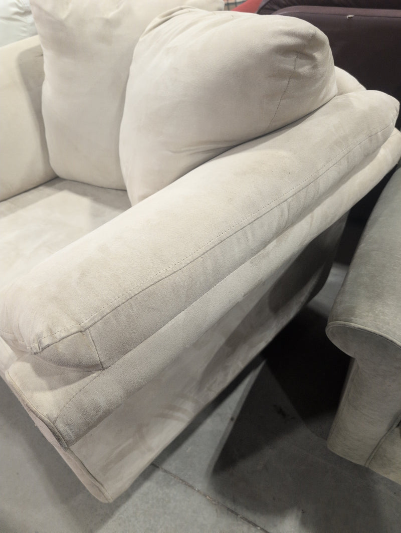 Thick Tan Fabric Armchair