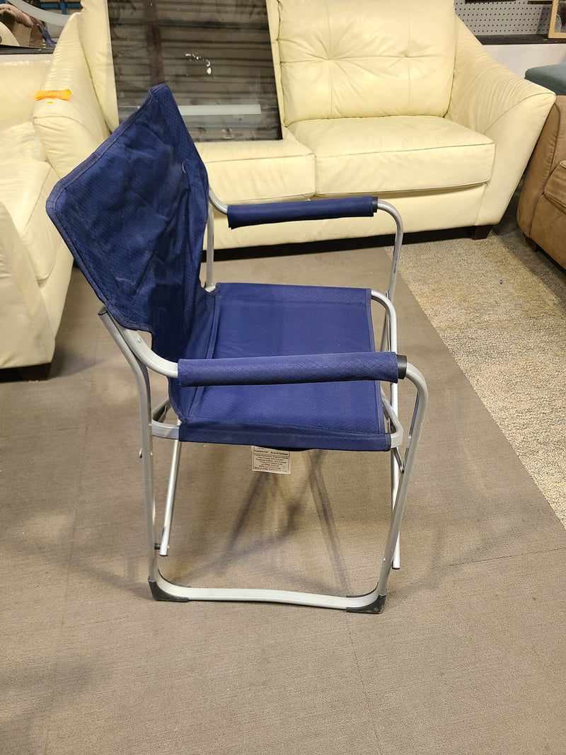 Premium Navy Heavy-Duty Folding Camp & Sports Chair