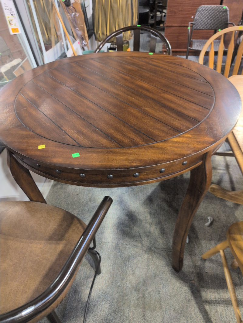 Dark Brown Wooden Bar Table