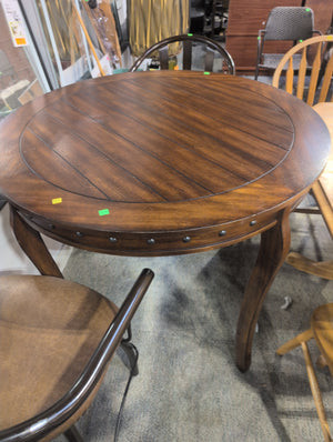 Dark Brown Wooden Bar Table