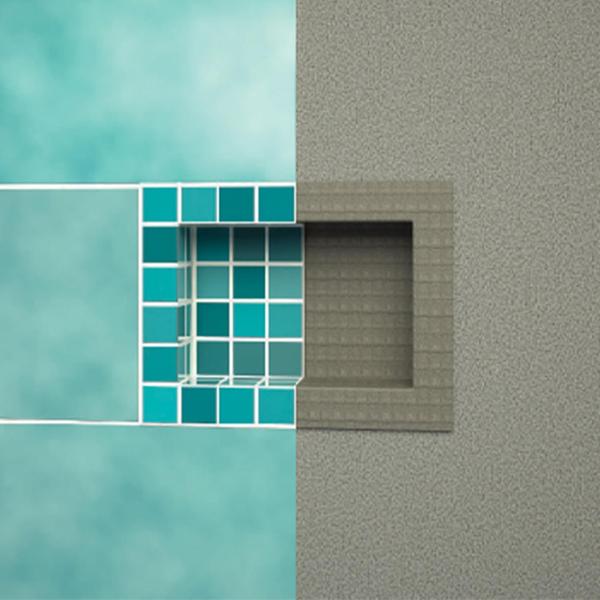 Wedi 16" x 12" Square Edge Prefabricated Waterproof Shower Niche