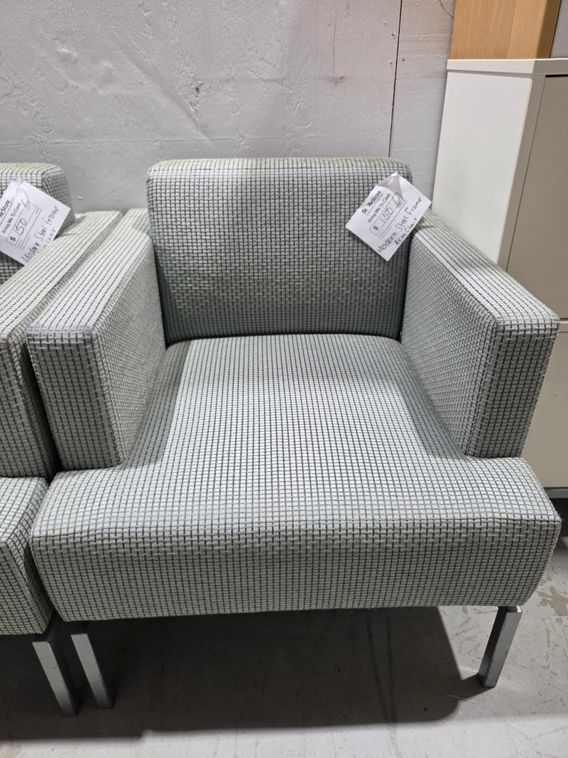 Modern Stainless Steel Frame Accent Chair