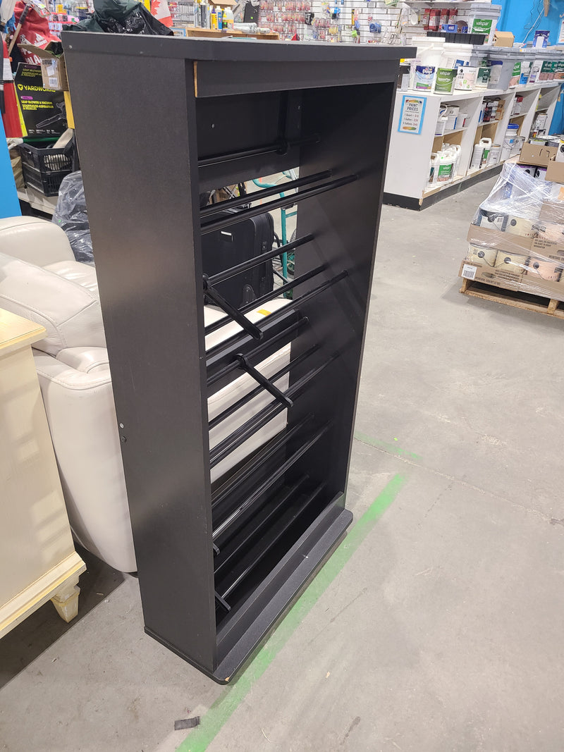 Modern Black Multi-Tier CD & Media Storage Tower / Rack
