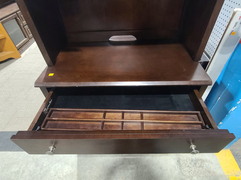 Excellent Condition Versatile Dark Wood Hutch and Cabinet Combo