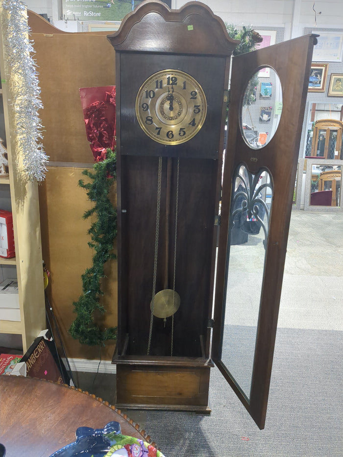 Grandfather Clock with double-windowed door