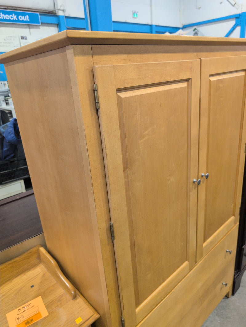 Light Brown TV Armoire