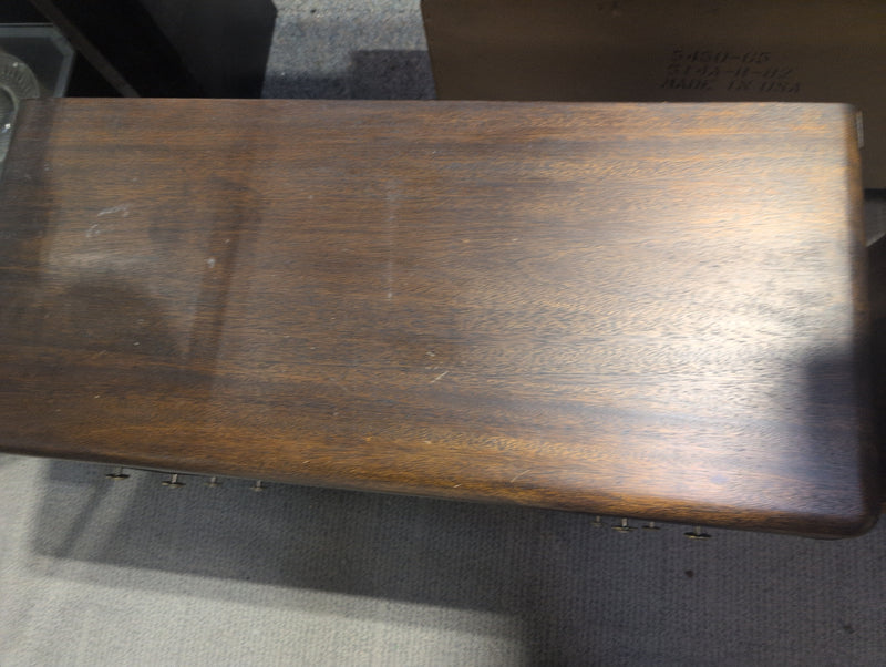 Dark Brown Office Desk with Wheels and Storage