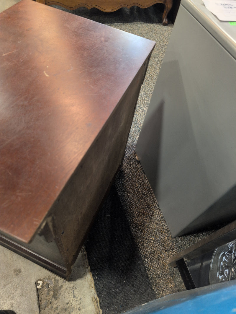2 Drawer Reddish-Brown Nightstand