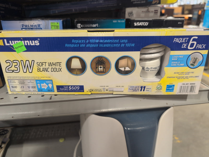 Luminus 6 Pack CFL Bulbs