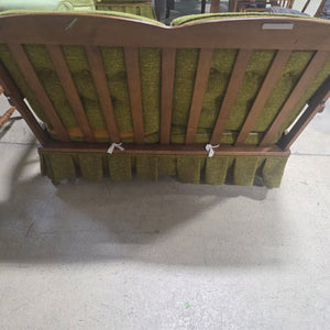 Green Vintage Wooden Loveseat