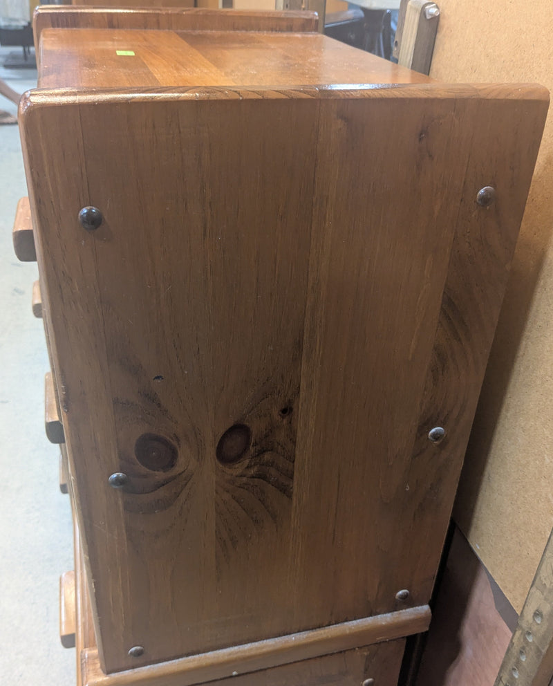 Rustic 2-Drawer Side Table