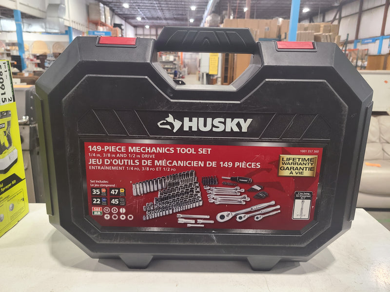 Husky 149-Piece Mechanics Tool Set (1/4 in., 3/8 in., & 1/2 in. Drive)