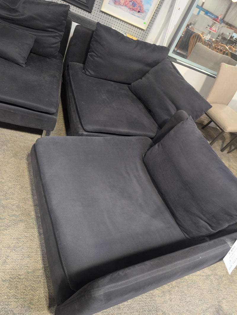 Black IKEA Sectional Sofa