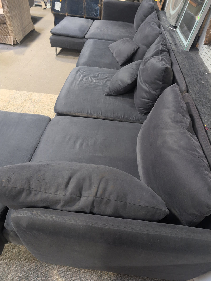 Black IKEA Sectional Sofa