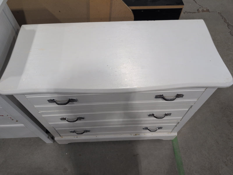 White Antique 3 Drawer Dresser