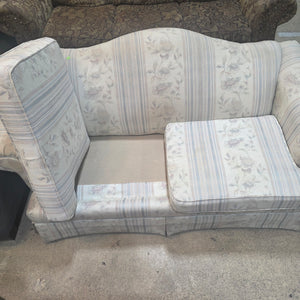 Vintage Floral and Stripe Sofa