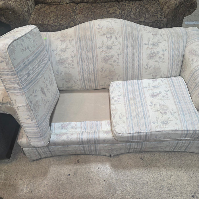 Vintage Floral and Stripe Sofa