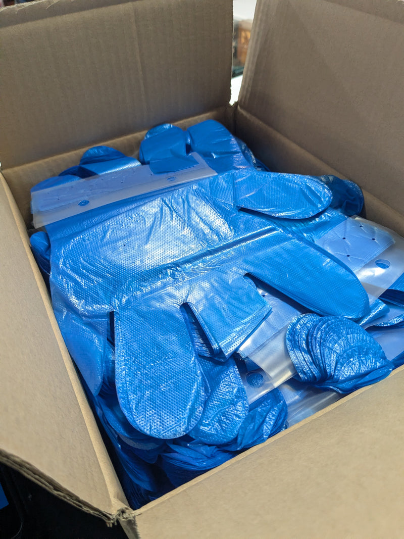 100 Pack of Blue Poly Glove