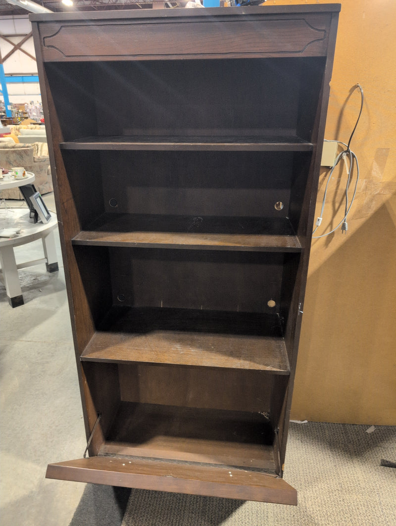 Bookcase with Lower Compartment and Holes