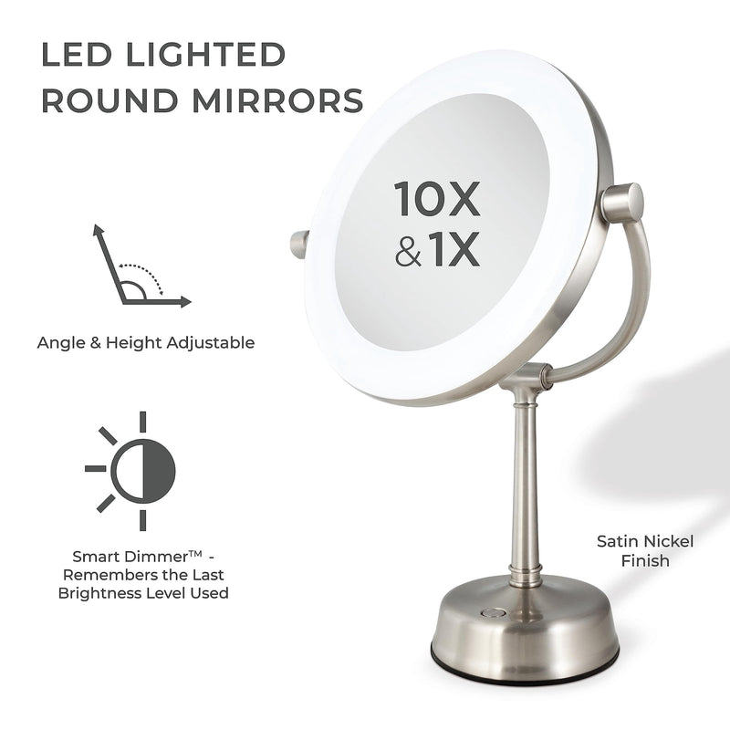 Zadro SLVRT410 Lighted Dimmable Sunlight Vanity Mirror