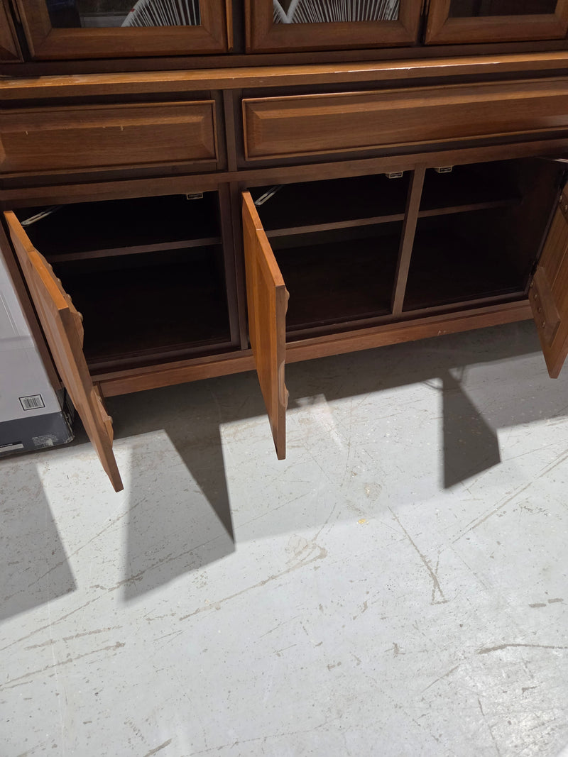 Mid-Century Modern Wooden Buffet and Hutch