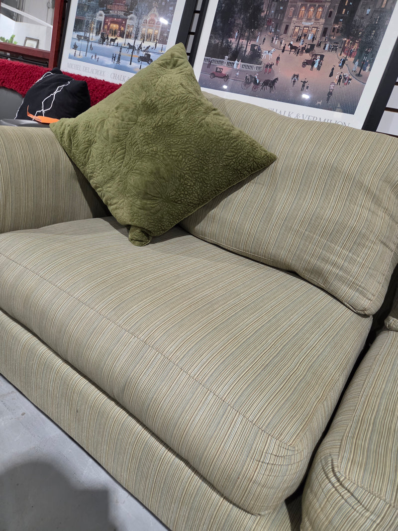 Sage Green Pinstripe Sofa