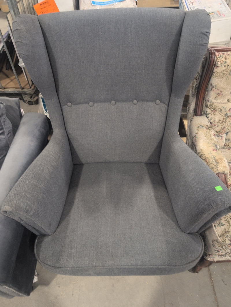 Upholstered Grey Armchair