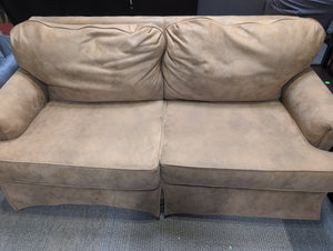 Tan Sofa with Pullout Bed