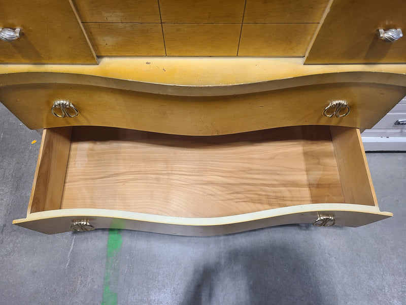 Vintage Mid-Century Modern Chestnut Tallboy Dresser