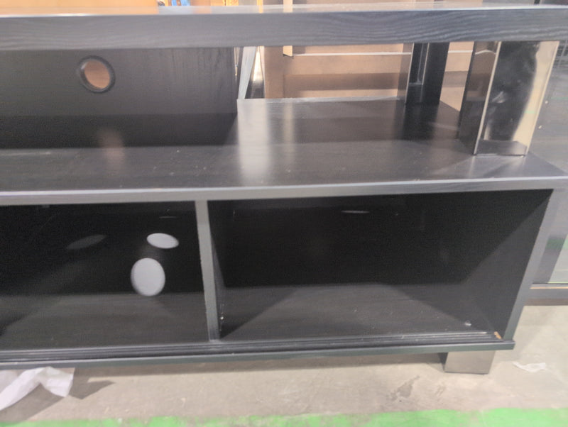 Modern Long Entertainment Unit with Sliding Covers
