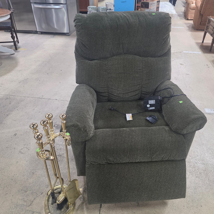 Modern Green Electric Recliner with Remote