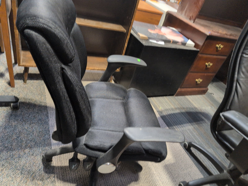Black Office Chair with Adjustable Backrest and Height