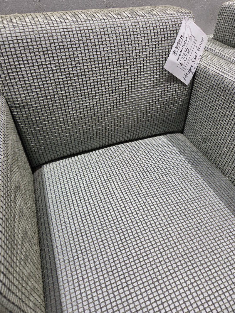 Modern Stainless Steel Frame Accent Chair