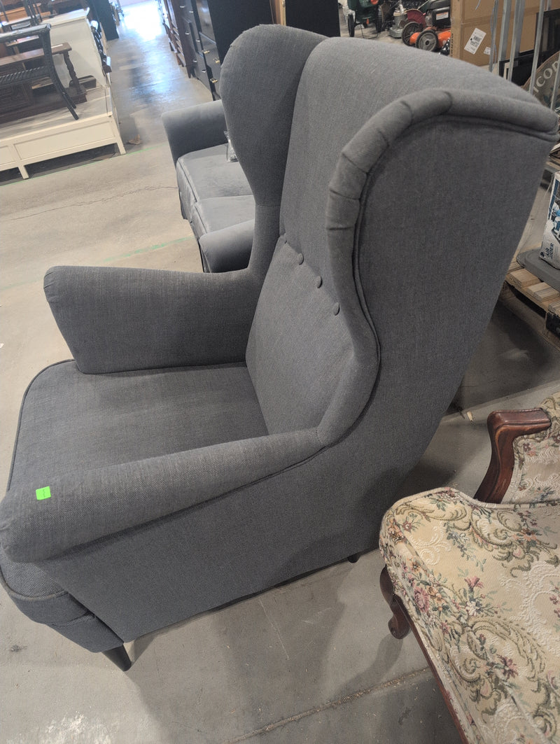 Upholstered Grey Armchair