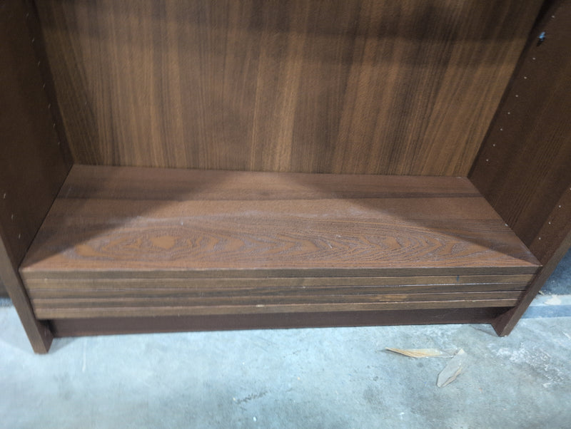 Dark Wood Grain Veneered Bookcase