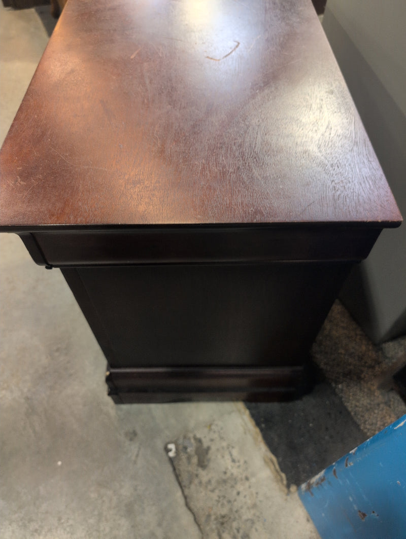 2 Drawer Reddish-Brown Nightstand