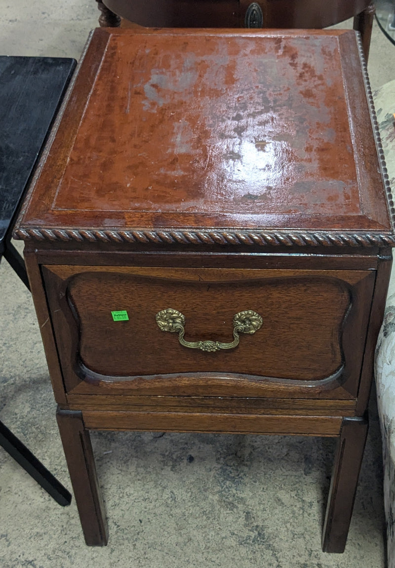 Antique Side Table with One Drawer