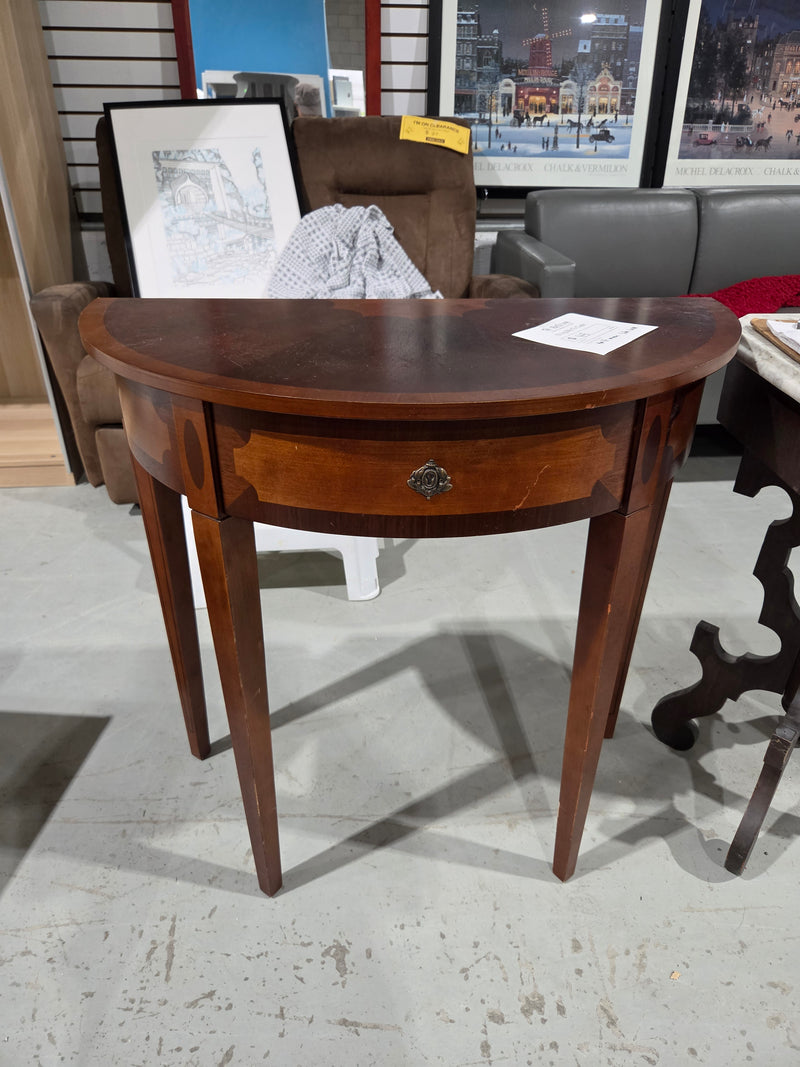 Vintage Demi-Lune Console Table