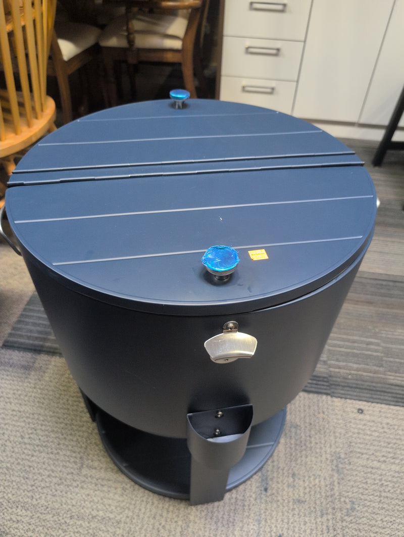 Round Blue Patio Beverage Cooler
