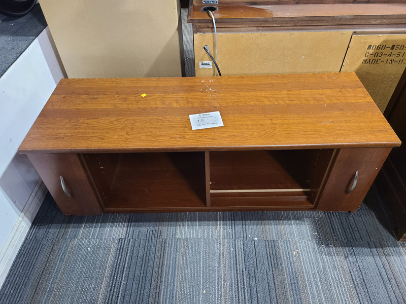 Warm-Toned Wooden TV Stand/Media Console