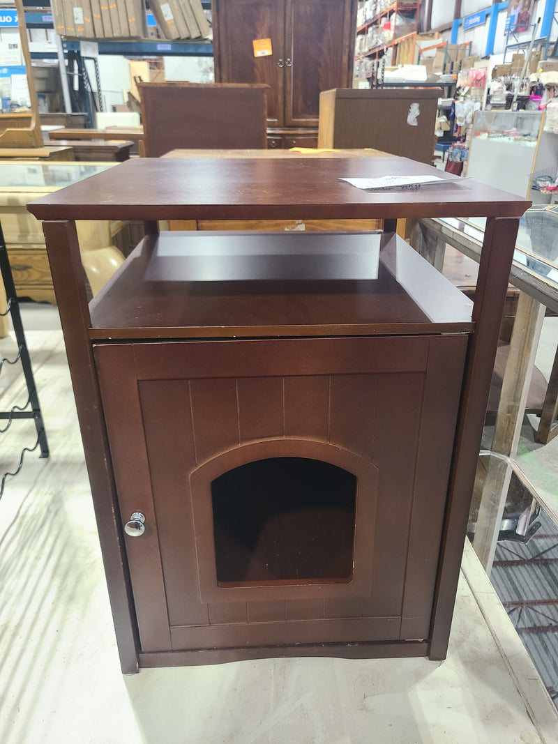Wooden Pet House End Table & Litter Box Enclosure