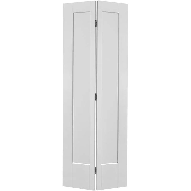 Craftsman 36" x 79" One-Panel Shaker Bifold Door Smooth White Finish
